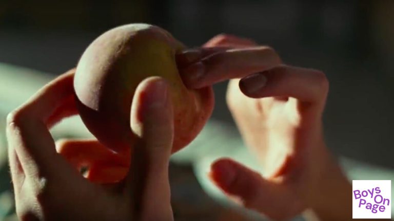 Call me By Your Name Peach Scene